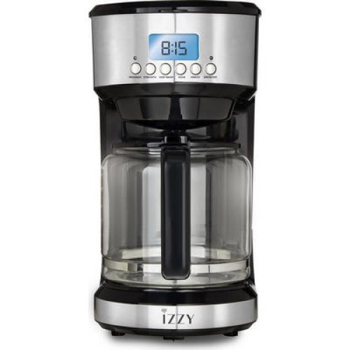 ΚΑΦΕΤΙΕΡΑ ΓΑΛΛΙΚΟΥ IZZY IZ-6103 ΜΑΥΡΗ-INOX 17CUPS 1.8Lt ΜΕ TIMER